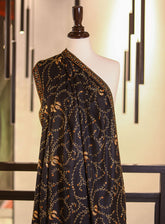 Royal Fashion Embroidered Woolen Shawls - RF25SH 5425S01 Black